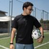 Playera Oversize Negra World Cup OV5013 — detalle de tela