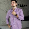 Camisa de Mini Cuadros Rojo, Marino FOR3266 — vista frontal