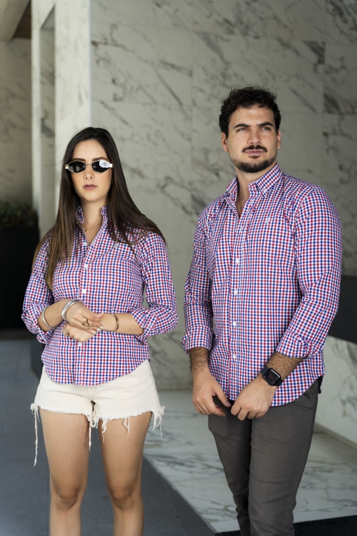Camisas de Mini Cuadros Rojo, Marino FOR3266 y FOR3267 — ambos modelos (3)
