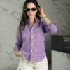 Camisa de Mini Cuadros Rojo, Marino FOR3267 — vista frontal