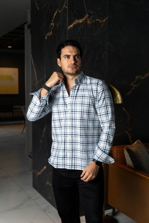 Camisa de cuadros Azul, Cielo, Marino | FOR3420