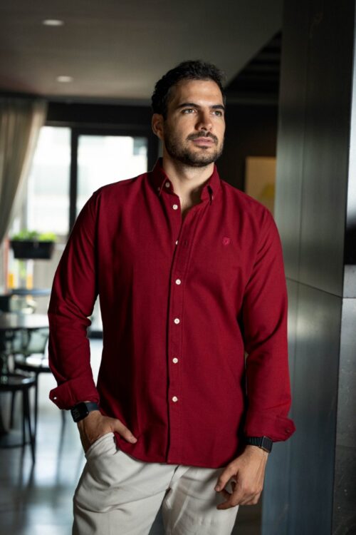 Camisa básica vino | FOR3438