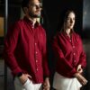 Camisa básica vino | FOR3439 - Imagen 7