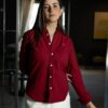 Camisa básica vino | FOR3439