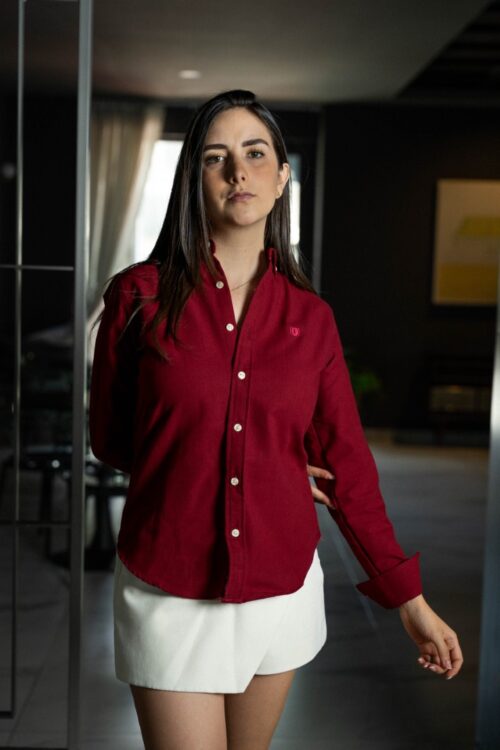 Camisa básica vino | FOR3439