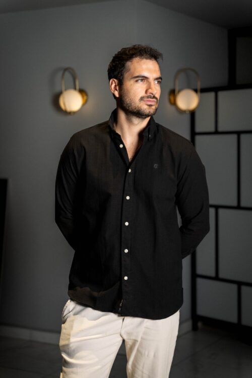 Alternative view of Camisa básica negro | FOR3440