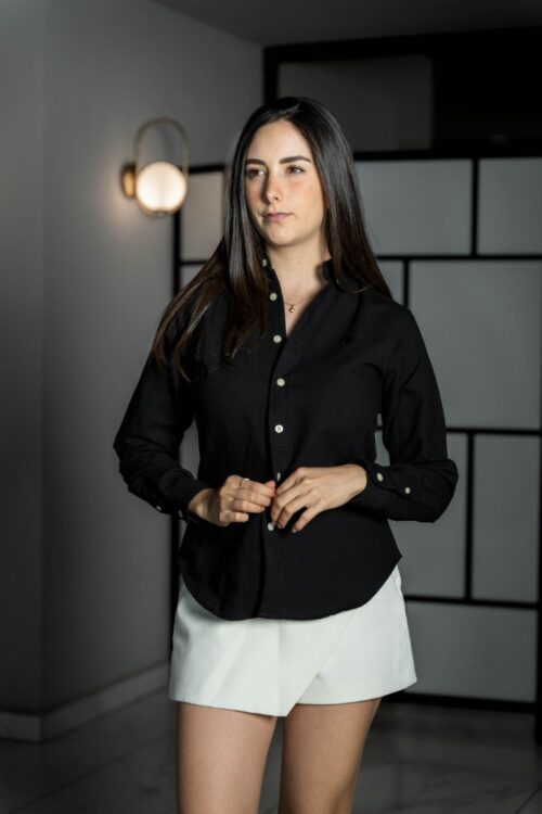 Alternative view of Camisa básica negra | FOR3441