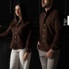 Camisa básica chocolate | FOR3443 - Imagen 7