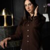 Camisa básica chocolate | FOR3443