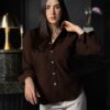 Camisa básica chocolate | FOR3443 - Imagen 2