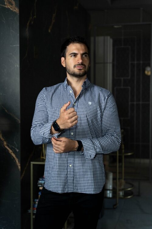 Alternative view of Camisa de cuadros azul y marino | FOR3450