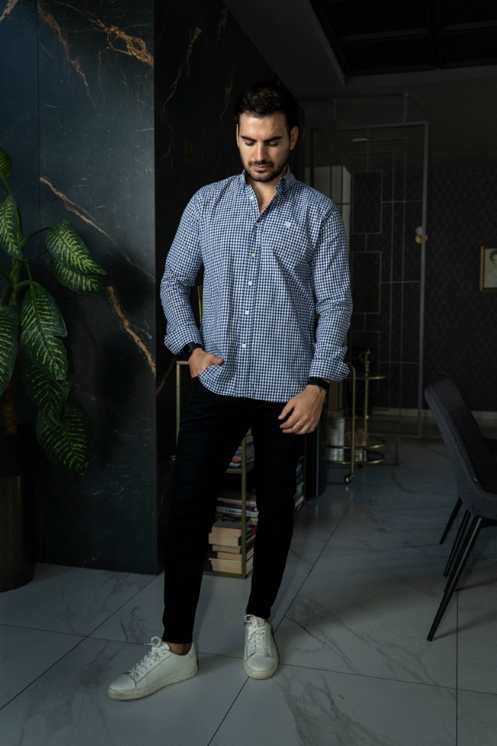 Camisa de cuadros azul y marino | FOR3450 - Imagen 3