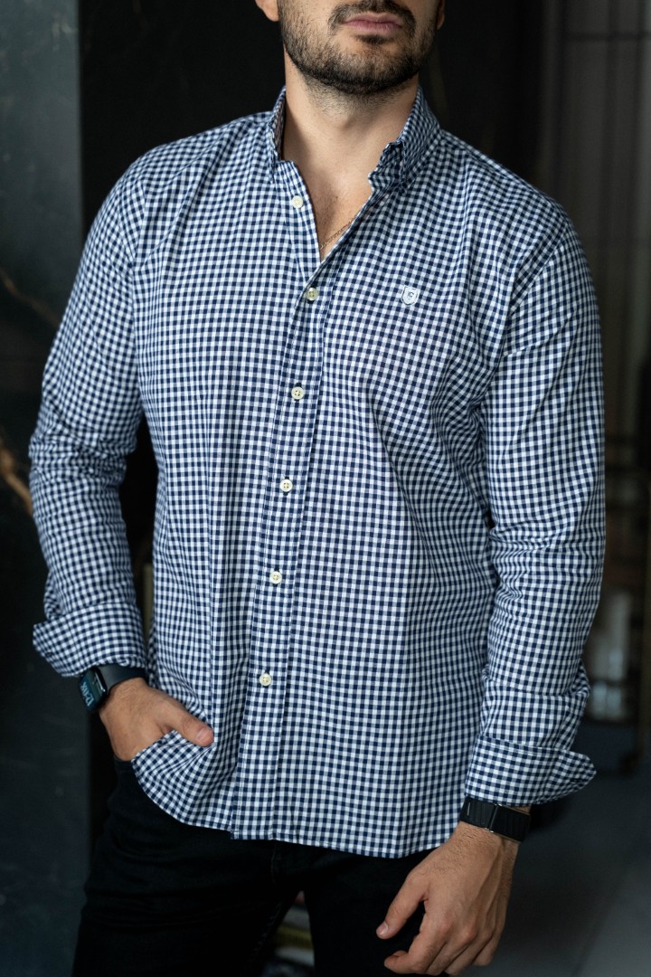 Camisa de cuadros azul y marino | FOR3450 - Imagen 4