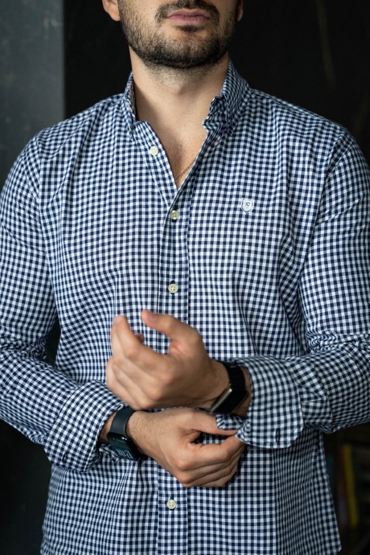 Camisa de cuadros azul y marino | FOR3450 - Imagen 5