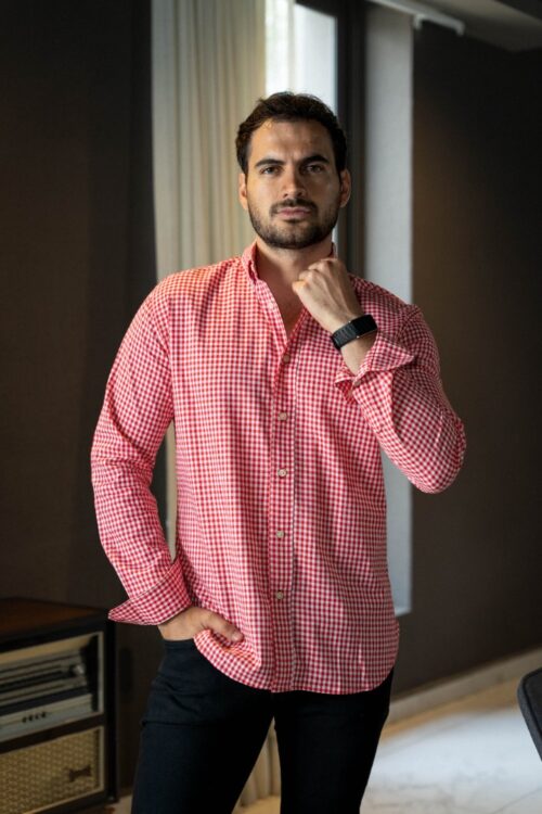 Alternative view of Camisa de cuadros rojo | FOR3452