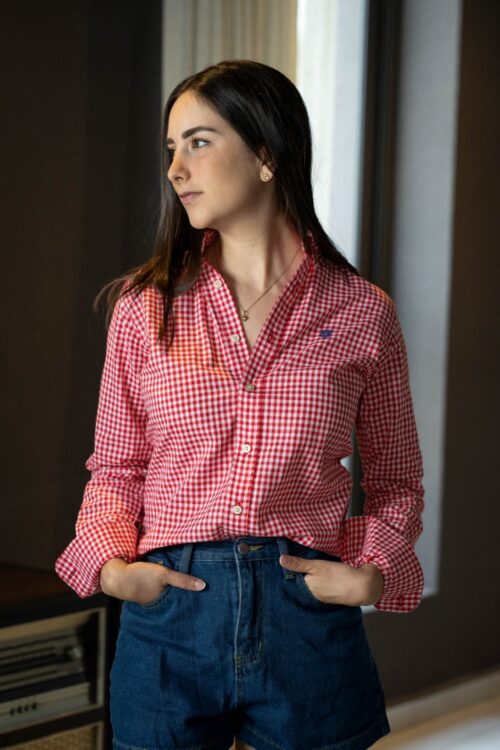 Alternative view of Camisa de cuadros rojo | FOR3453