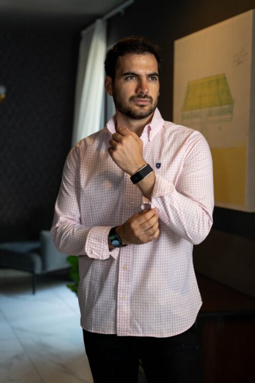 Alternative view of Camisa cuadros rosa | FOR3454