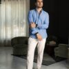 Camisa básica azul mezclilla | FOR3434 - Imagen 2