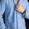 Camisa básica azul mezclilla | FOR3434 - Imagen 3