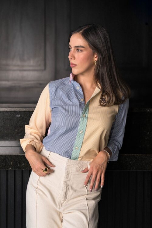 Camisa de rayas amarillo | FOR3463