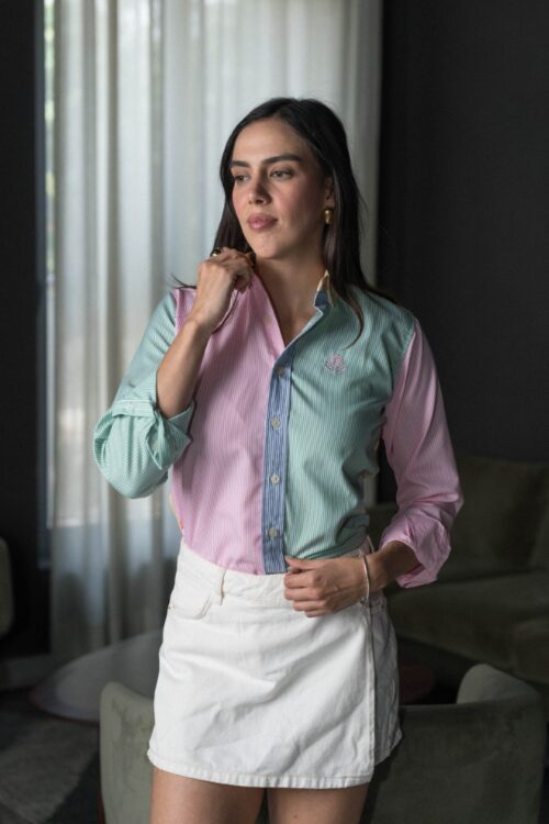 Camisa de rayas Menta | FOR3467