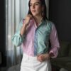 Camisa de rayas Menta | FOR3467 - Imagen 2