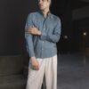 Camisa básica azul | FOR3486 - Imagen 4