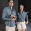 Camisa básica azul | FOR3487 - Imagen 5