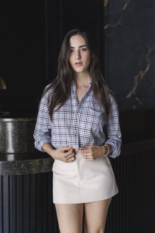 Alternative view of Camisa de cuadros azul y café | FOR3496