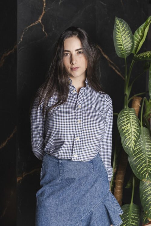 Camisa de cuadros verde y marino | FOR3498