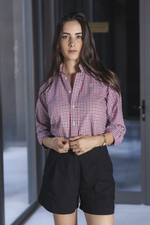 Alternative view of Camisa de cuadros rojo y negro | FOR3502