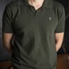 Playera polo punto tejido verde militar | POL0033 - Imagen 3